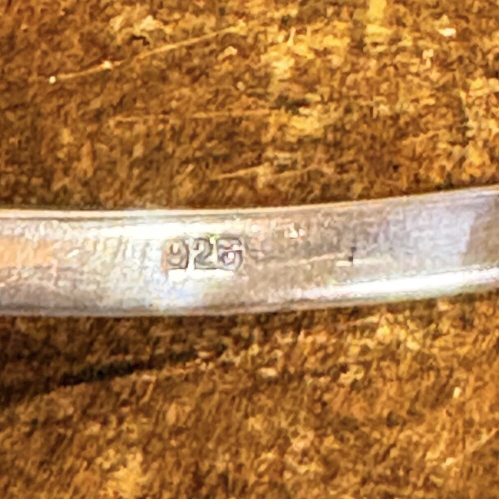Sterling Silver Torque Bracelet w/ Double Ball/Bypass Vintage - Picture 8 of 8